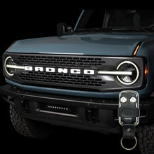 Load image into Gallery viewer, Putco 22-24 Ford Bronco Luminix DRL LED Light Hood Limb Riser (Factory Hood Side Hinge Replacments) - Side View
