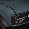Load image into Gallery viewer, Putco 22-24 Ford Bronco Luminix DRL LED Light Hood Limb Riser (Factory Hood Side Hinge Replacments) - Installation View