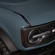 Load image into Gallery viewer, Putco 22-24 Ford Bronco Luminix DRL LED Light Hood Limb Riser (Factory Hood Side Hinge Replacments) - Installation View