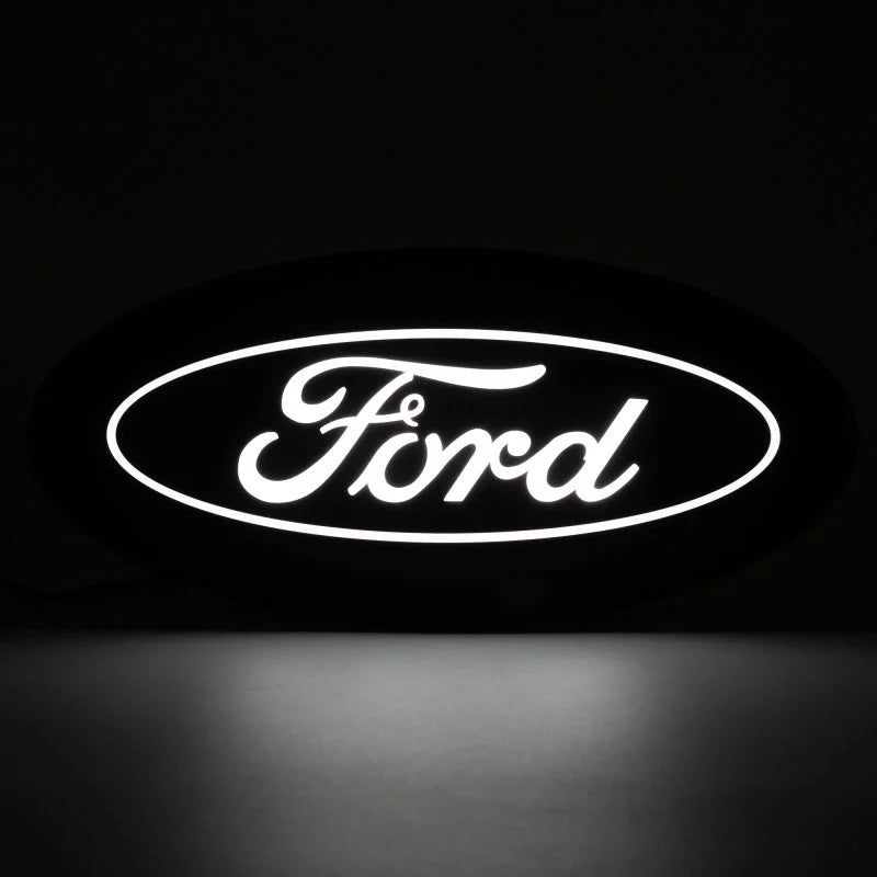 Putco 23-24 Ford Super Duty Front Luminix Ford Led Grille Emblems - Side View