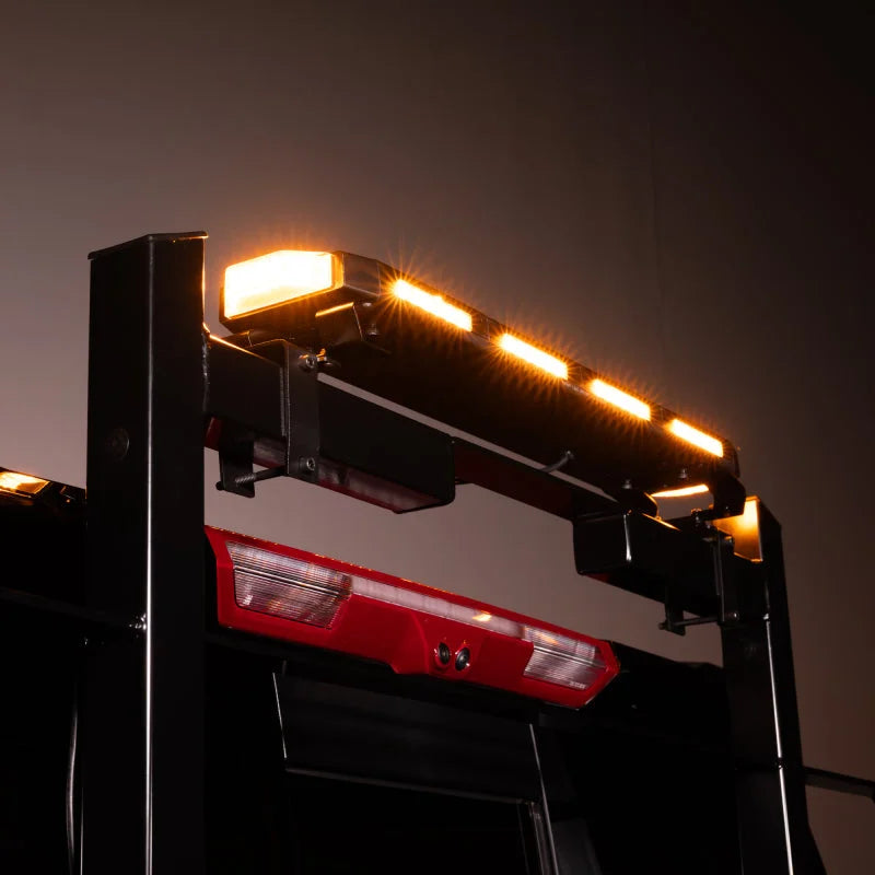 Putco 24In Universal 24In Tri Color Hornet Light (Amber/Blue/White) - LED Stealth Rooftop Strobe Bar - Back View