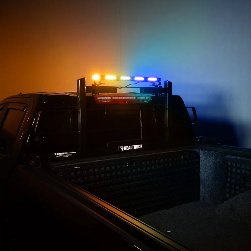 Putco 24In Universal 24In Tri Color Hornet Light (Amber/Blue/White) - LED Stealth Rooftop Strobe Bar - Installation View