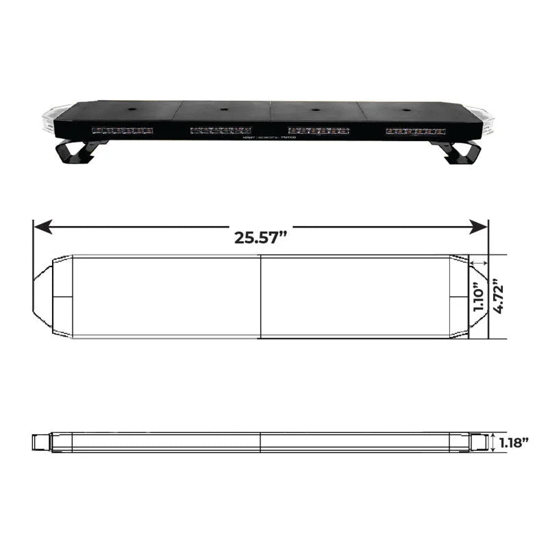 Putco 24in Hornet Light Bar - (Amber) LED Stealth Rooftop Strobe Bar - Additional View 12
