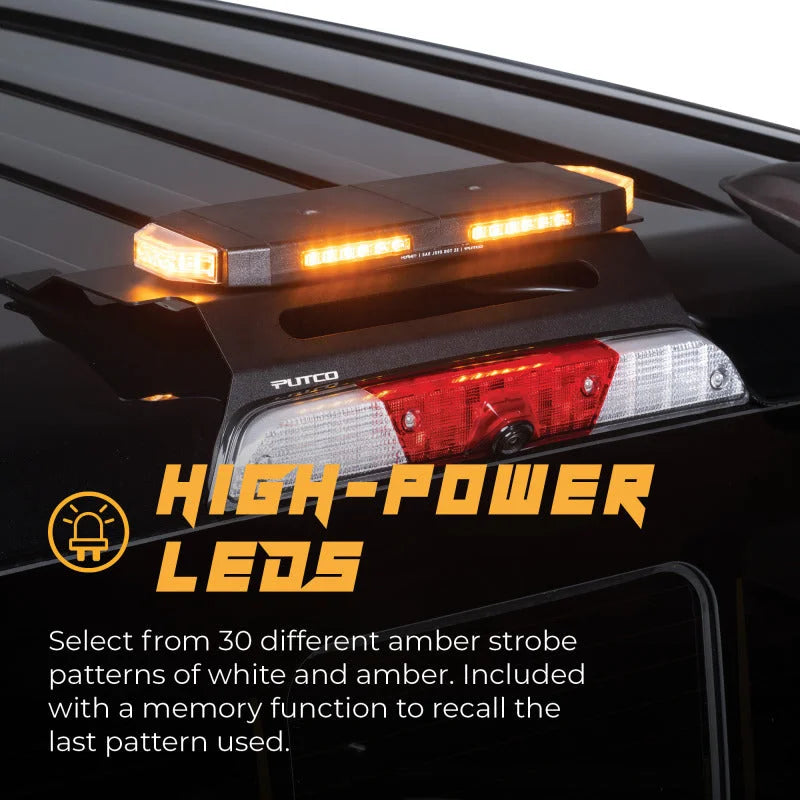 Putco 48In Universal 48In Tri Color Hornet Light (Amber/Blue/White) - LED Stealth Rooftop Strobe Bar - Additional View 7