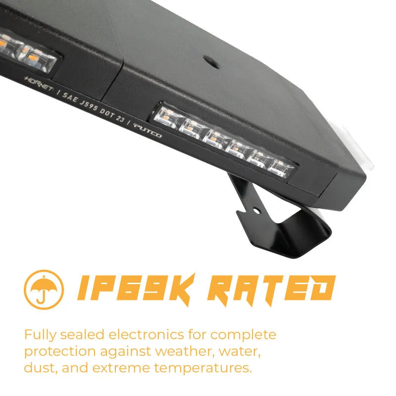 Putco 48In Universal 48In Tri Color Hornet Light (Amber/Blue/White) - LED Stealth Rooftop Strobe Bar - Additional View 8