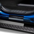 Load image into Gallery viewer, Putco 99-16 Ford SuperDuty Crew Cab w/ SUPERDUTY Etching (4pcs) Black Platinum Door Sills - Back View