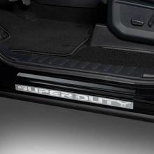 Load image into Gallery viewer, Putco 99-16 Ford SuperDuty Crew Cab w/ SUPERDUTY Etching (4pcs) Black Platinum Door Sills - Additional View 5