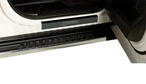 Putco 99-16 Ford SuperDuty Crew Cab w/ SUPERDUTY Etching (4pcs) Black Platinum Door Sills - Main Product View