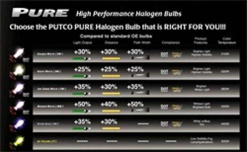 Putco Double White H1 - Pure Halogen HeadLight Bulbs - Installation View