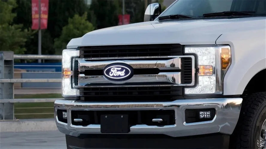 Putco 15-17 Ford F-150 Front Luminix Ford LED Emblem - Fits bar Style Grillee - Back View