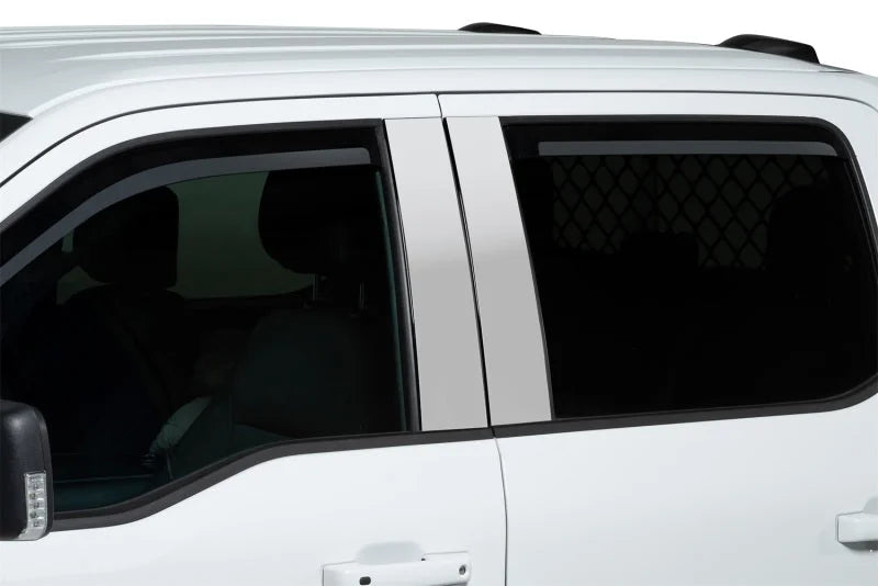 Putco Super Crew Element Chrome Window Visors (Set of 4) fits 2021-2022 Ford F-150 / 2023-2025 Ford F-250 Super Duty / 202...