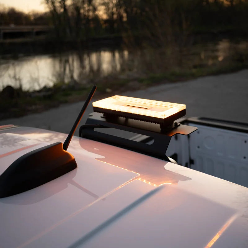 Putco Universal Yellow Jacket 12in x 4.5in Strobe Light Bar - Yellow/White - Side View
