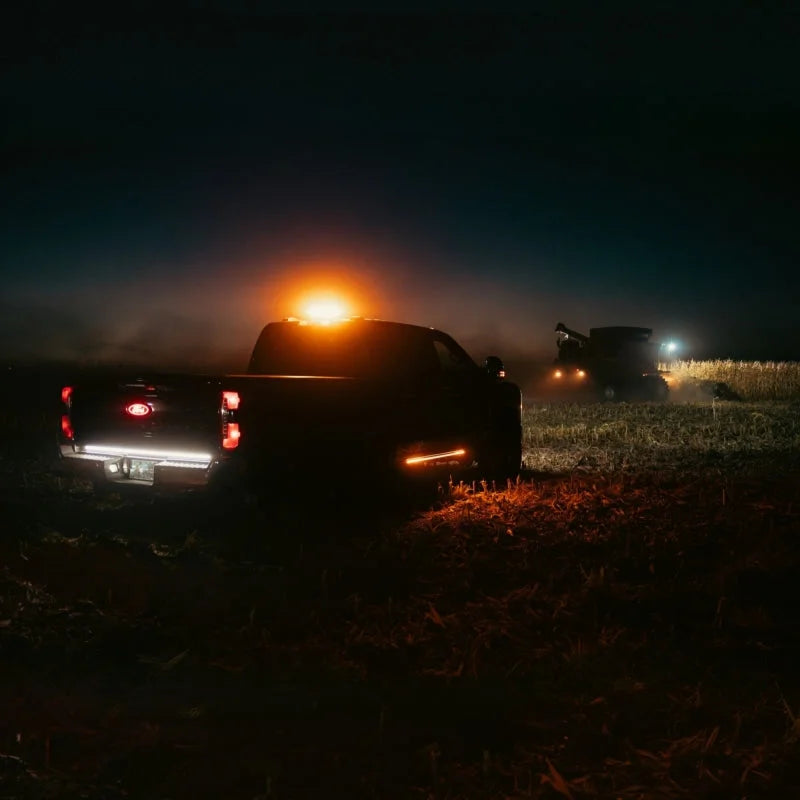 Putco Universal Yellow Jacket 12in x 4.5in Strobe Light Bar - Yellow/White - Back View