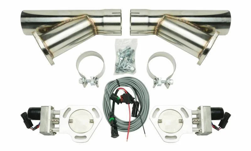 Pypes Performance exhaust Dual Electric Exhaust Cutout 3in w/Y-Pipes