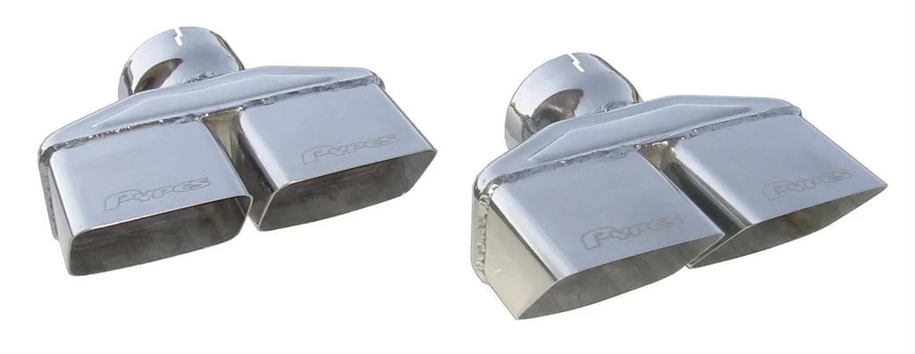 Pypes Performance exhaust Exhaust Tips Slip Fit 3in Dual Rectangle Slant EVT88