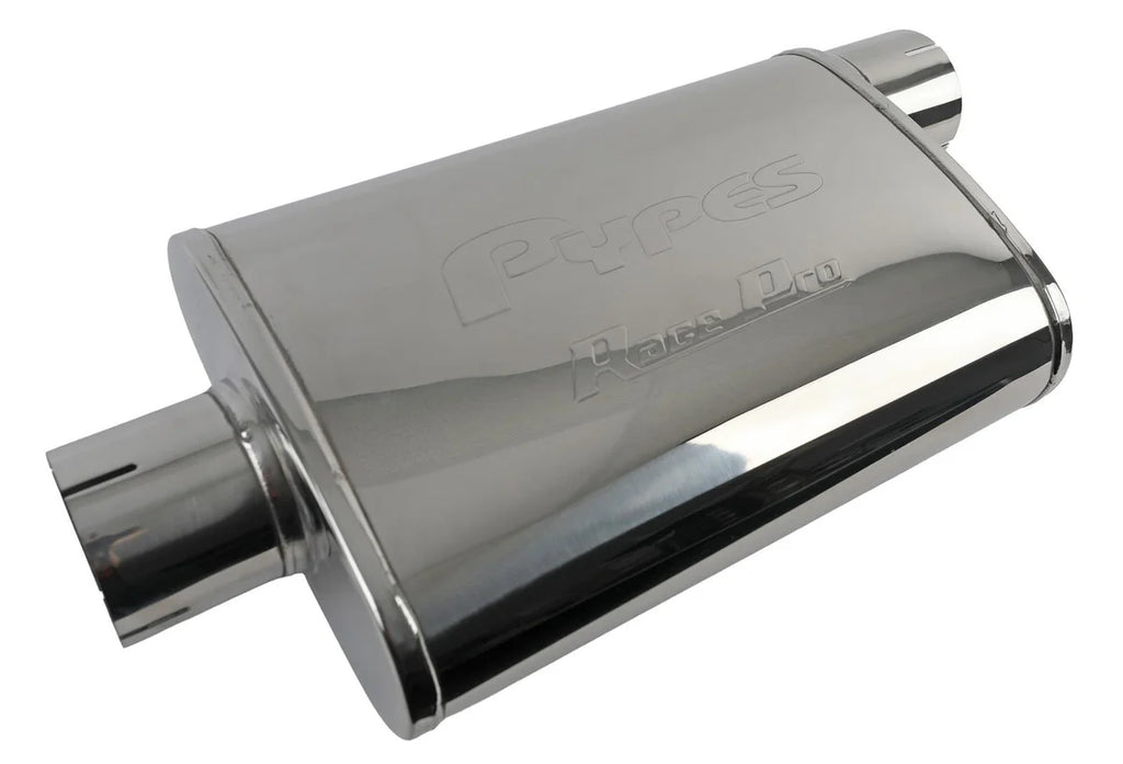 Pypes Performance exhaust Race Pro Muffler 3in Offset/Center Stainless
