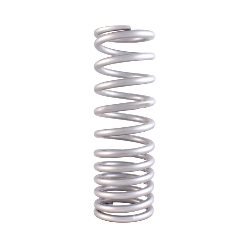 QA1 2-1/2in ID Variable Rate High Travel Spring - 10in Length x 140/250lbs/in - Silver Powder Coated - Main Product View