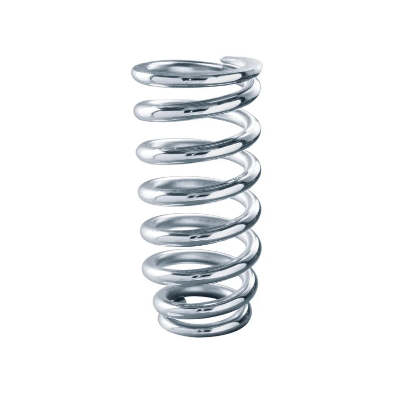QA1 3-1/2in ID Tapered Spring - 8in Length x 375lbs/in - Chrome Plated - Main Product View