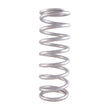 Load image into Gallery viewer, QA1 3-4/5in ID Tapered High Travel Pigtail Spring - 9in Length x 550lbs/in - Silver Powder Coated - Main Product View