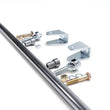 Load image into Gallery viewer, QA1 40in Diagonal Link Kit w/ Mounting Brackets &amp; Tube Adapters - Back View