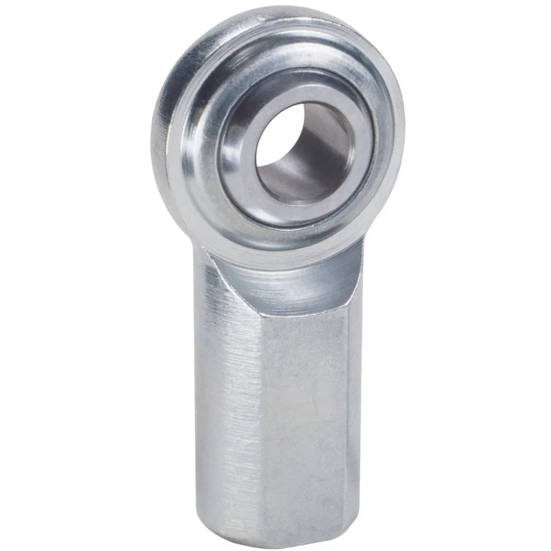 QA1 C Series 2-Pc Rod End - Female/Left Hand - 6mm Bore x M6x1.0 - Carbon Steel - Main Product View