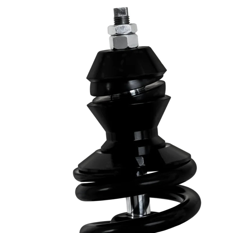 QA1 Front Pro-Coilover Shock Absorber - Double Adj. - 8in x 450lb/in - Aluminum fits 1997-2013 Chevrolet Corvette - Side View