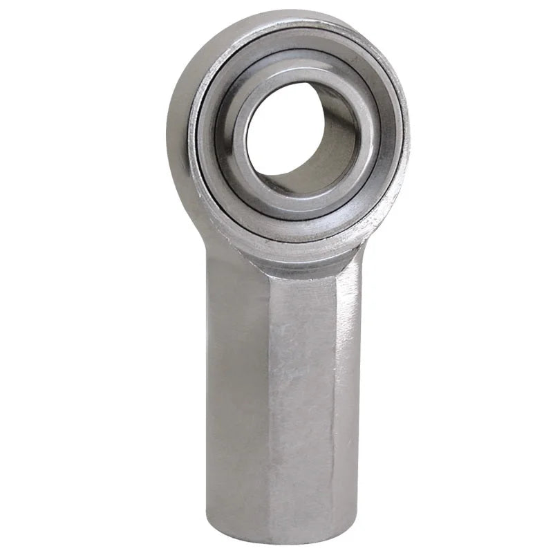 QA1 H Series 3-Pc Rod End - Female/Left Hand - 8mm Bore x M8x1.25 - Alloy Steel w/PTFE - Side View