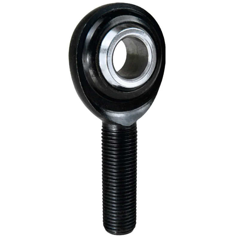 QA1 PC Series 2-Pc Rod End - Male/Left Hand - .375in Bore x 3/8-24 - Alloy Steel w/PTFE - Side View