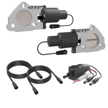 Load image into Gallery viewer, QTP 2.25in Bolt-On QTEC Dual Electric Cutout Valves - Pair - Detail View