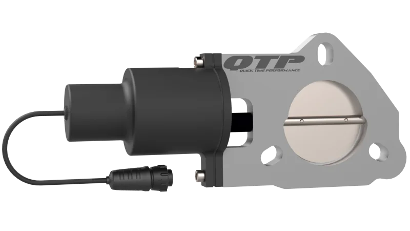 QTP 2.25in Bolt-On QTEC Electric Cutout Valve - Single - Side View