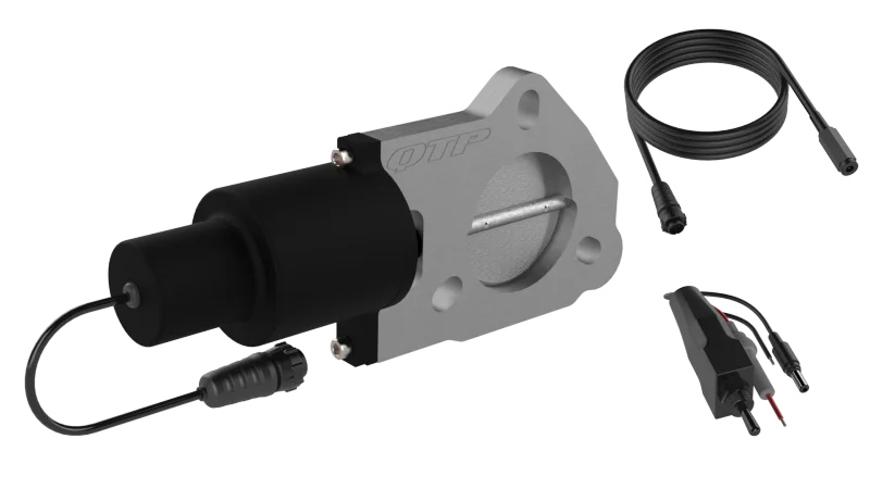 QTP 2.25in Bolt-On QTEC Electric Cutout Valve - Single - Installation View