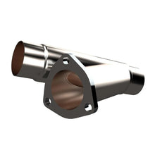 Load image into Gallery viewer, QTP 2.25in Weld-On QTEC Exhaust Cutout Y-Pipe - Back View