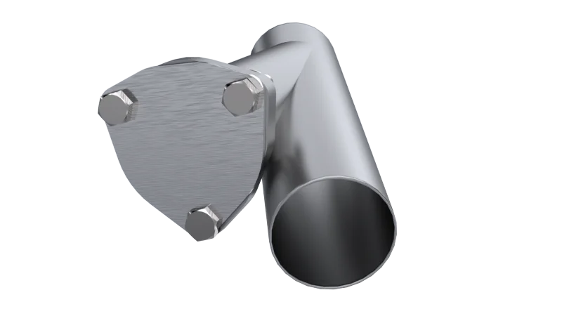 QTP 2.5in Bolt-On QTEC 3 Bolt Cover Plate - Side View
