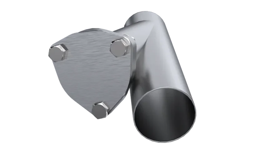 QTP 2.5in Bolt-On QTEC 3 Bolt Cover Plate - Side View