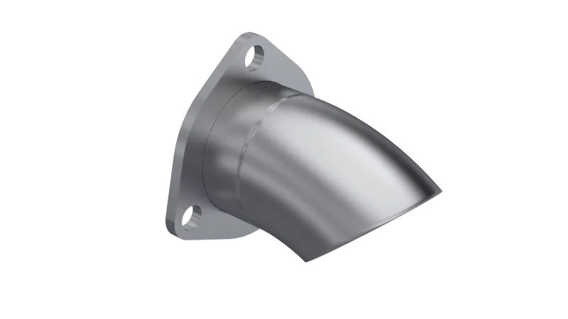 QTP 2.5in Bolt-On QTEC Adjustable Turn Down - Side View
