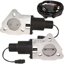Load image into Gallery viewer, QTP 2.5in Bolt-On QTEC Dual Electric Cutout Valves - Pair - Side View