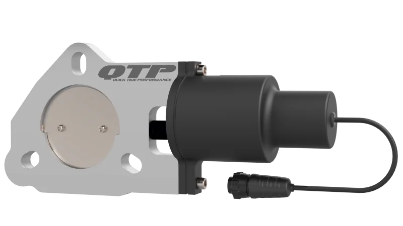 QTP 2.5in Bolt-On QTEC Electric Cutout Valve - Single - Back View