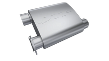 Load image into Gallery viewer, QTP 2.5in Weld-On 304SS Screamer Muffler Short Case w/Bolt-On QTEC Electric Cutout - Back View