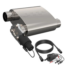 Load image into Gallery viewer, QTP 2.5in Weld-On 304SS Screamer Muffler Short Case w/Bolt-On QTEC Electric Cutout - Additional View 5
