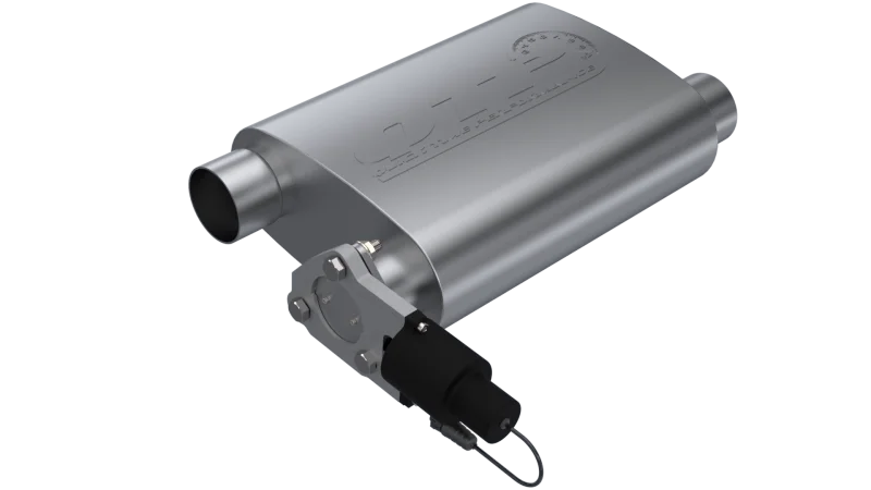 QTP 2.5in Weld-On 304SS Screamer Muffler w/Bolt-On QTEC Electric Cutout - Additional View 8