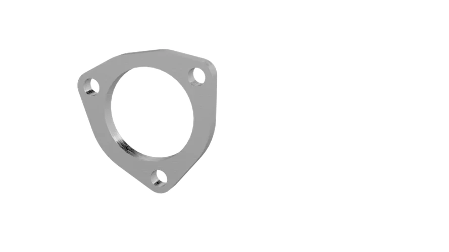 QTP 2.5in Weld-On QTEC 3 Bolt Flange - Side View