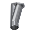 Load image into Gallery viewer, QTP 2.5in Weld-On QTEC Exhaust Cutout Y-Pipe - Main Product View