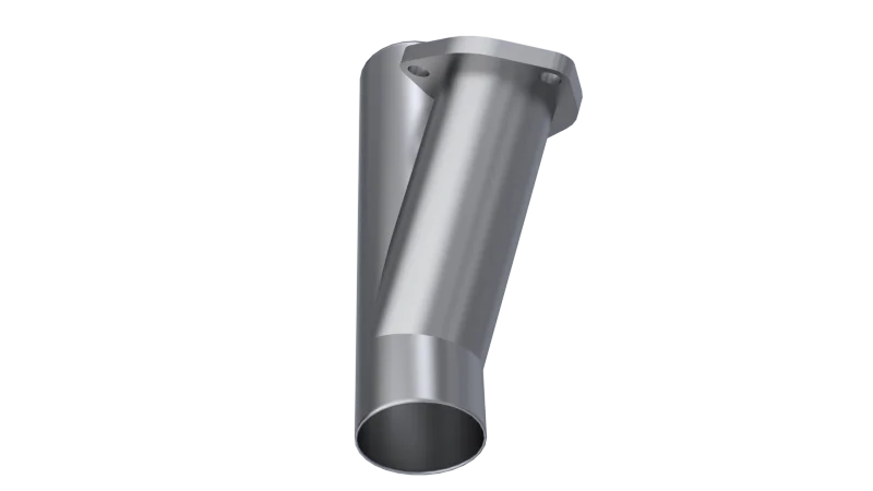 QTP 2.5in Weld-On QTEC Exhaust Cutout Y-Pipe - Main Product View