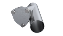 Load image into Gallery viewer, QTP 2.5in Weld-On QTEC Exhaust Cutout Y-Pipe - Back View