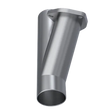 Load image into Gallery viewer, QTP 2.5in Weld-On QTEC Exhaust Cutout Y-Pipe - Main Product View