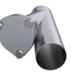 Load image into Gallery viewer, QTP 2.5in Weld-On QTEC Exhaust Cutout Y-Pipe - Back View