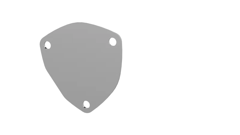 QTP 3.5in Bolt-On QTEC 3 Bolt Cover Plate - Main Product View