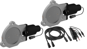 QTP 3.5in Bolt-On QTEC Dual Electric Cutout Valves - Pair - Main Product View