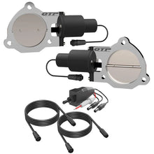 Load image into Gallery viewer, QTP 3.5in Bolt-On QTEC Dual Electric Cutout Valves - Pair - Side View