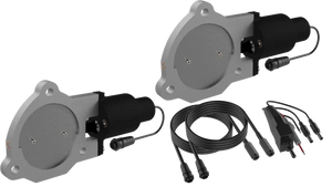 QTP 3.5in Bolt-On QTEC Dual Electric Cutout Valves - Pair - Main Product View